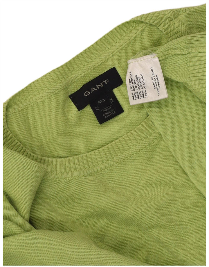 Suéter masculino Gant com gola redonda 2XL algodão verde