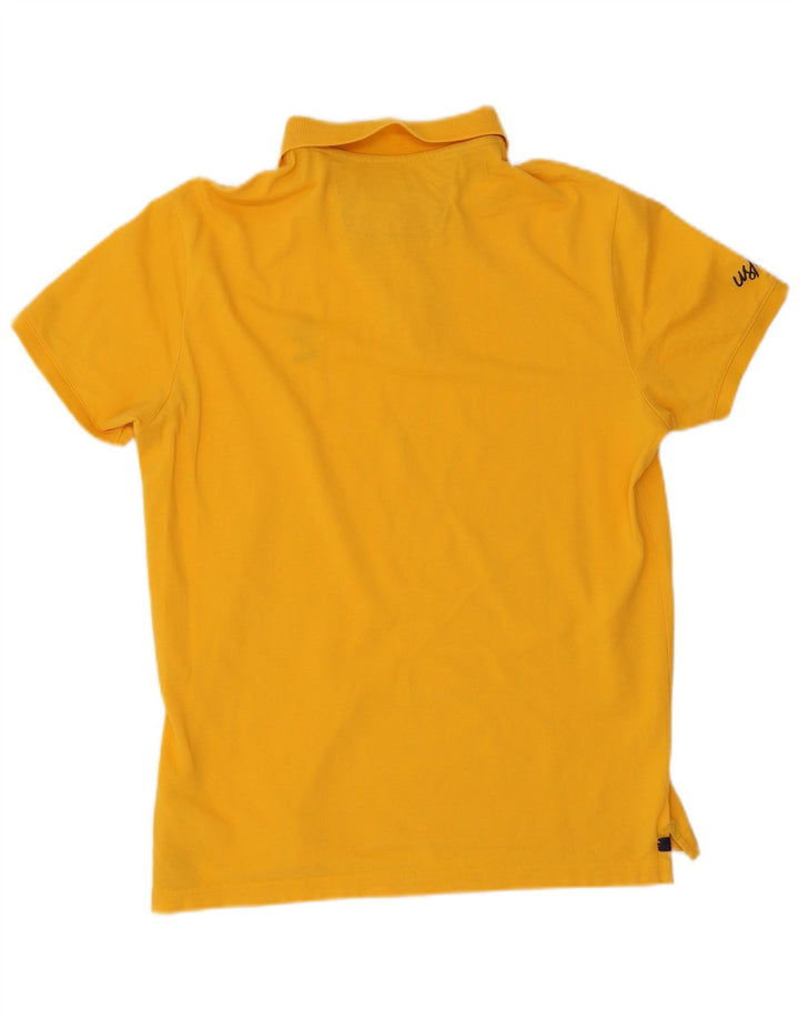 US Polo Assn. Camisa masculina de algodão amarelo médio