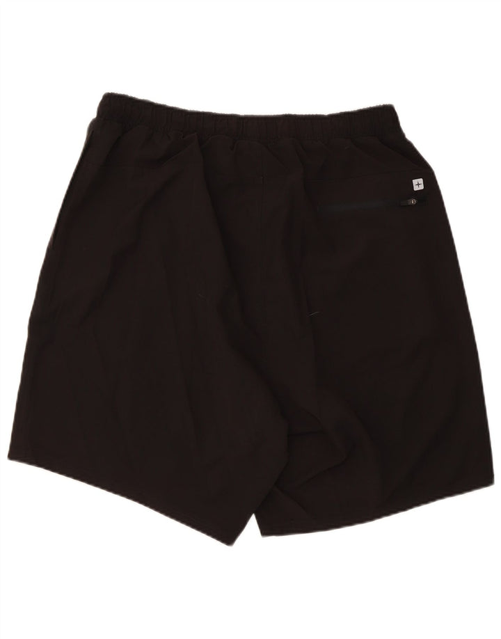 Shorts esportivos masculinos Mountain Warehouse grande poliéster preto