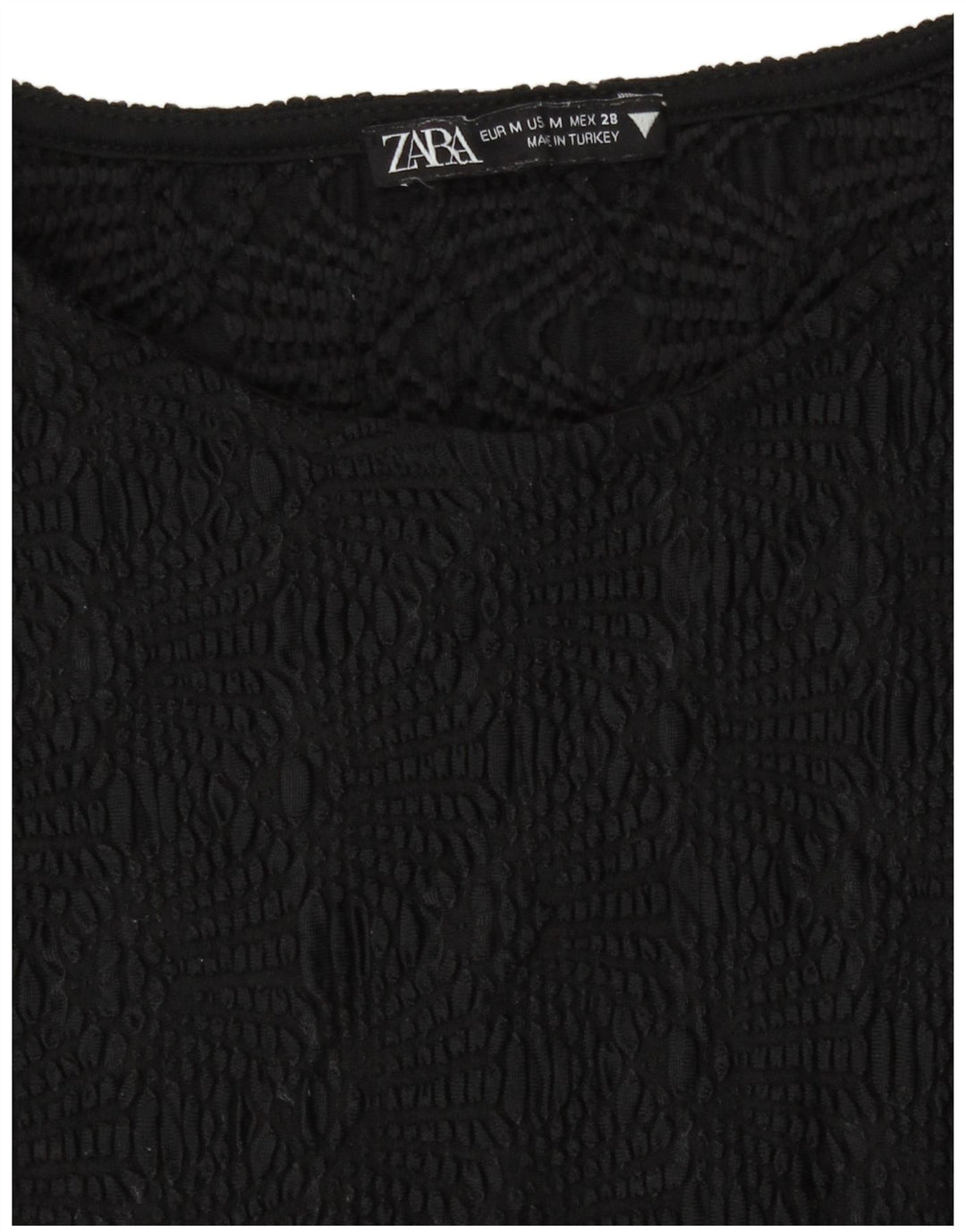 Blusa feminina Zara Top UK 12 poliéster preto médio