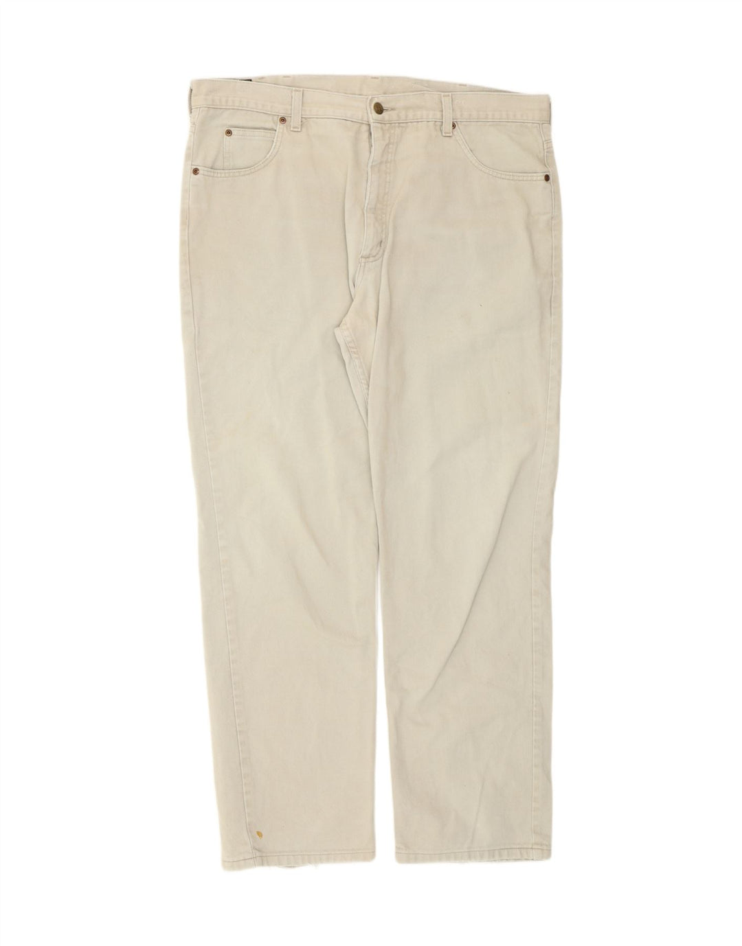 LEE Mens Straight Casual Trousers W38 L30 Beige Vintage Lee and Second-Hand Lee from Messina Hembry 