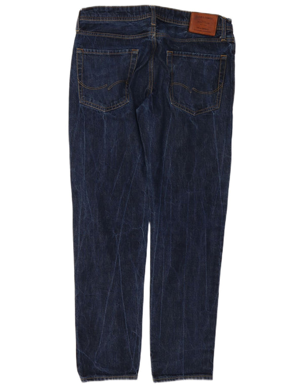 Jack & Jones Mens Slim Jeans W32 L32 Azul Marinho Algodão