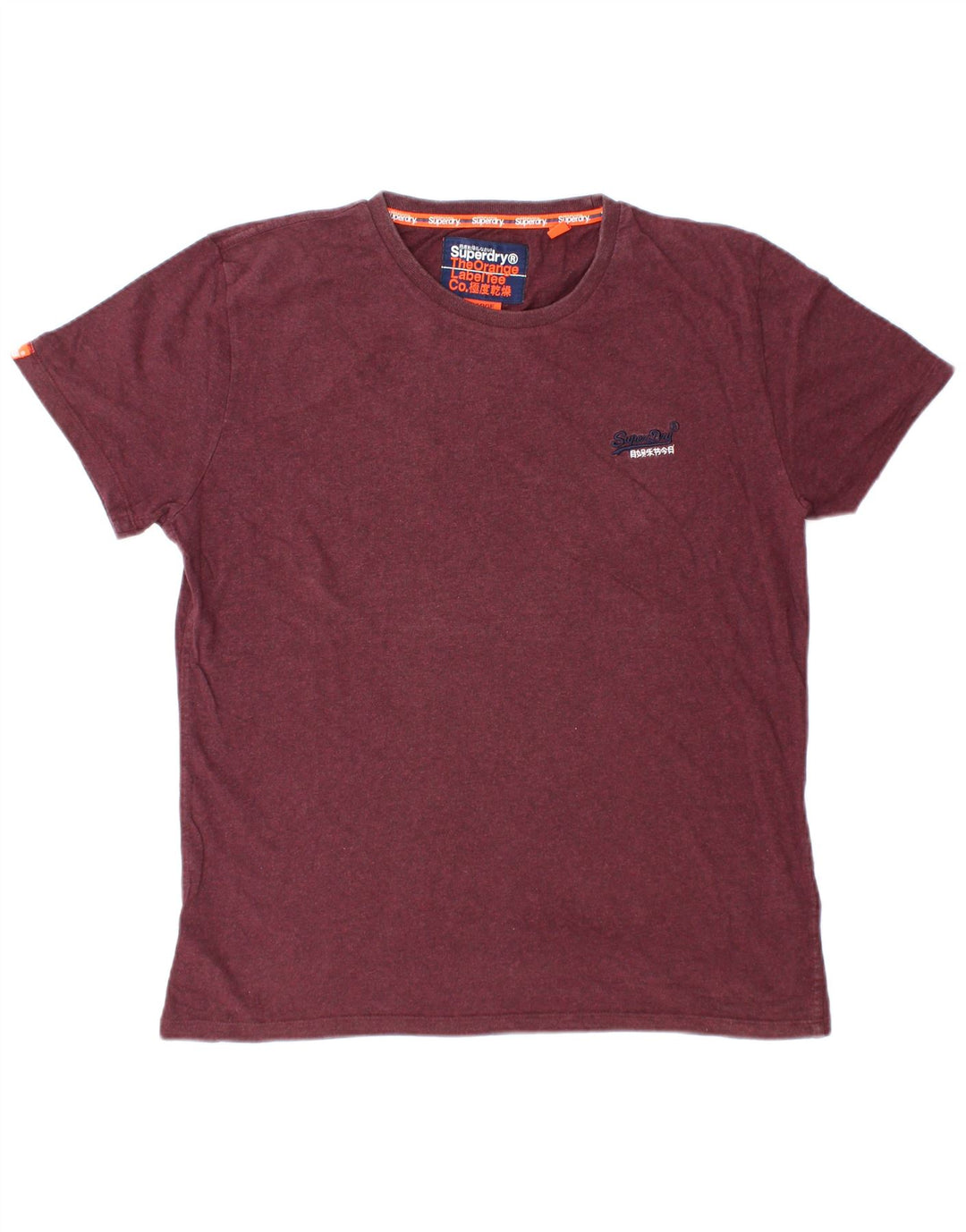 Camiseta masculina SUPERDRY grande algodão Borgonha