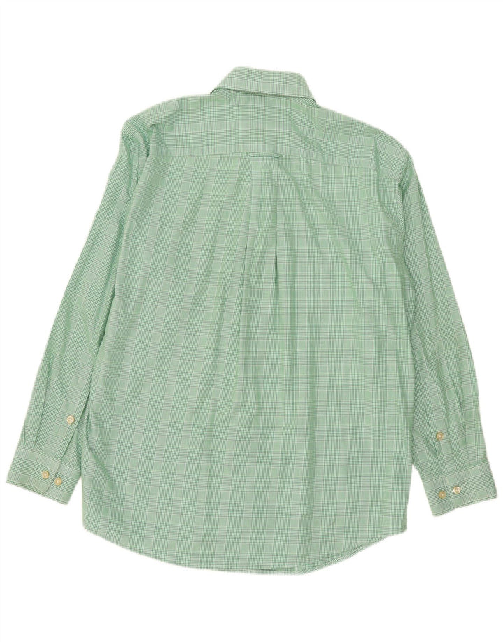 Camisa masculina de flanela Orvis grande algodão xadrez verde