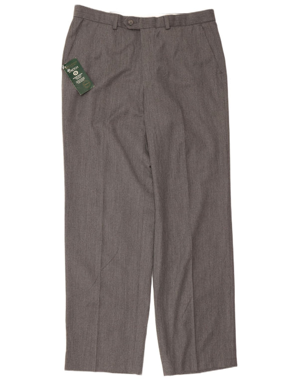 Calça masculina Marks & Spencer St. Michael Straight Suit W34 L31 cinza