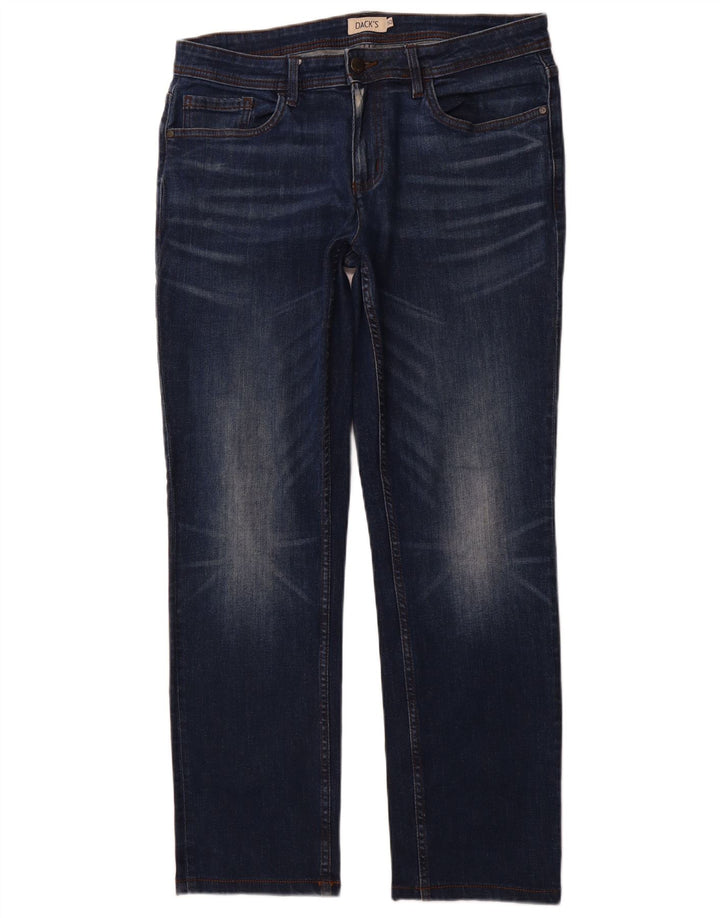 Calça jeans reta masculina DACK'S IT 50 grande W34 L31 algodão azul marinho