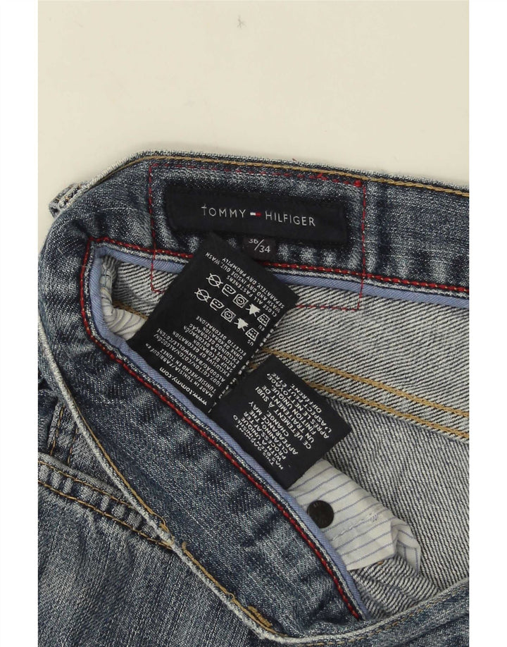 Jeans retos masculinos Tommy Hilfiger W36 L27 algodão azul