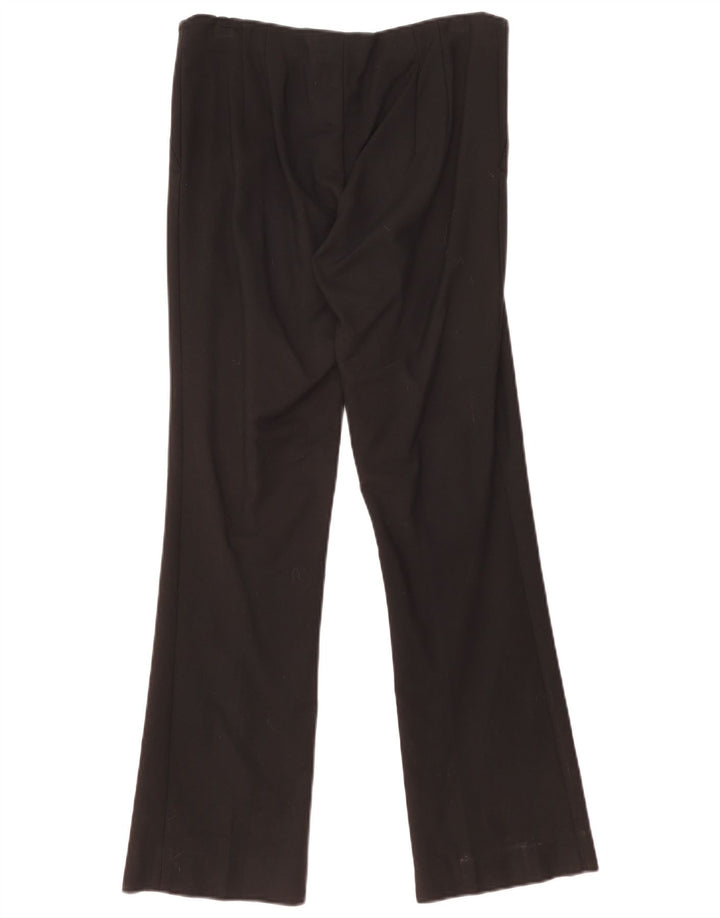 Zara Calça feminina casual bootcut médio W30 L30 algodão preto