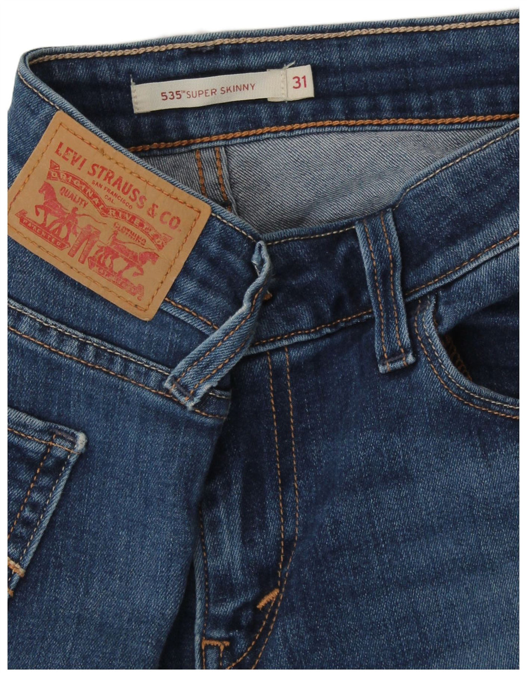 Calça jeans feminina LEVI'S 535 Super Skinny W31 L26 azul