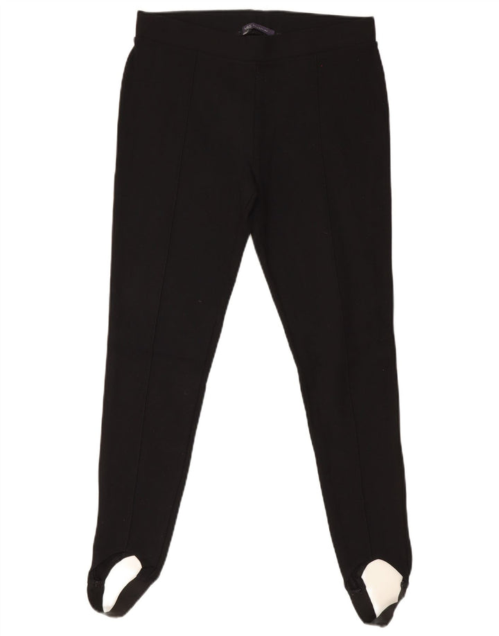 Leggings de estribo feminino Marks & Spencer Reino Unido 12 viscose preta média