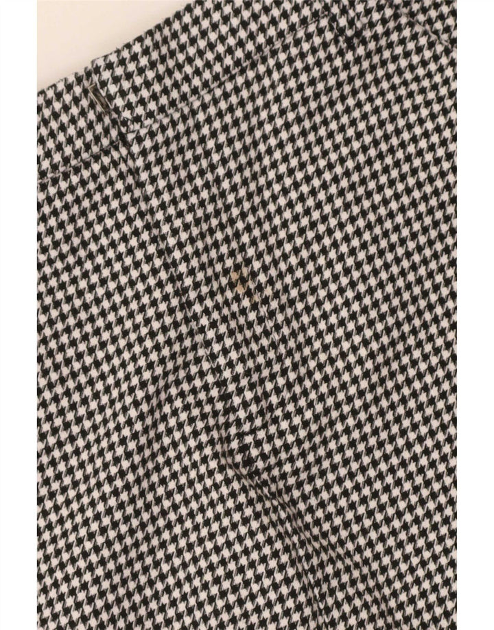 Zara Shorts Chino Feminino Pequeno W26 Preto Houndstooth