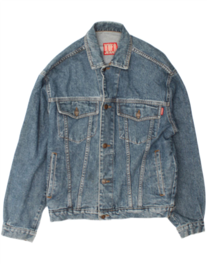 Jaqueta jeans masculina Casucci UK 38 algodão azul médio