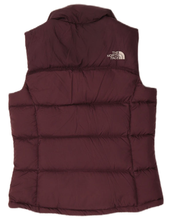 Colete acolchoado oversized feminino The North Face UK 10 pequeno poliéster cor de vinho