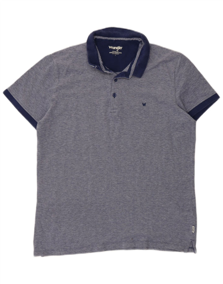 Camisa polo masculina Wrangler grande algodão azul marinho