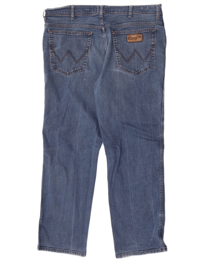 Wrangler Masculino Texas Straight Jeans W40 L30 Azul Algodão