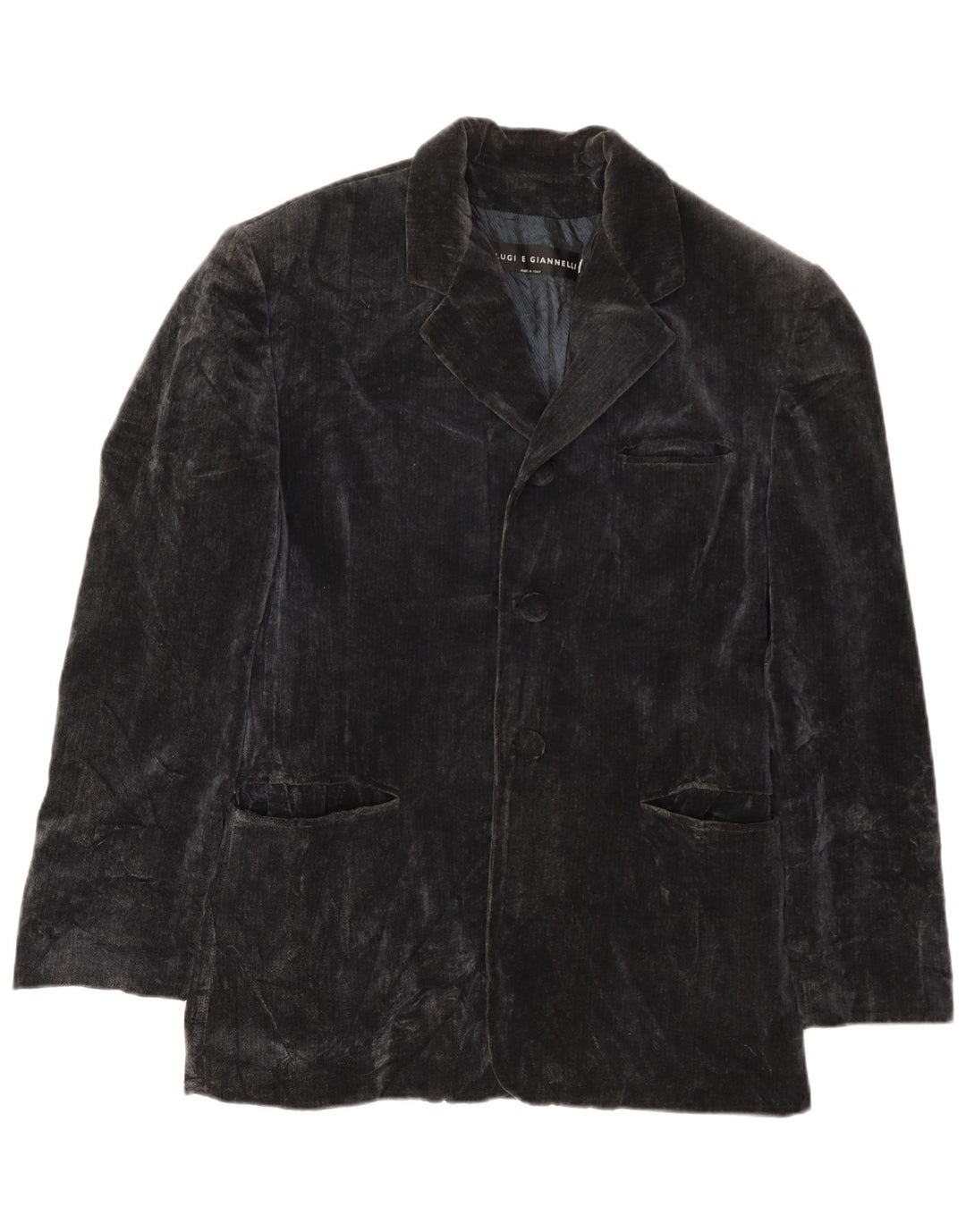 Jaqueta blazer masculina de veludo CALUGI E GIANNELLI IT 52 XL azul marinho