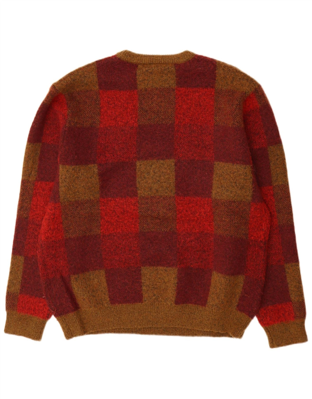 Zara Suéter masculino com gola redonda, poliéster geométrico multicolorido médio