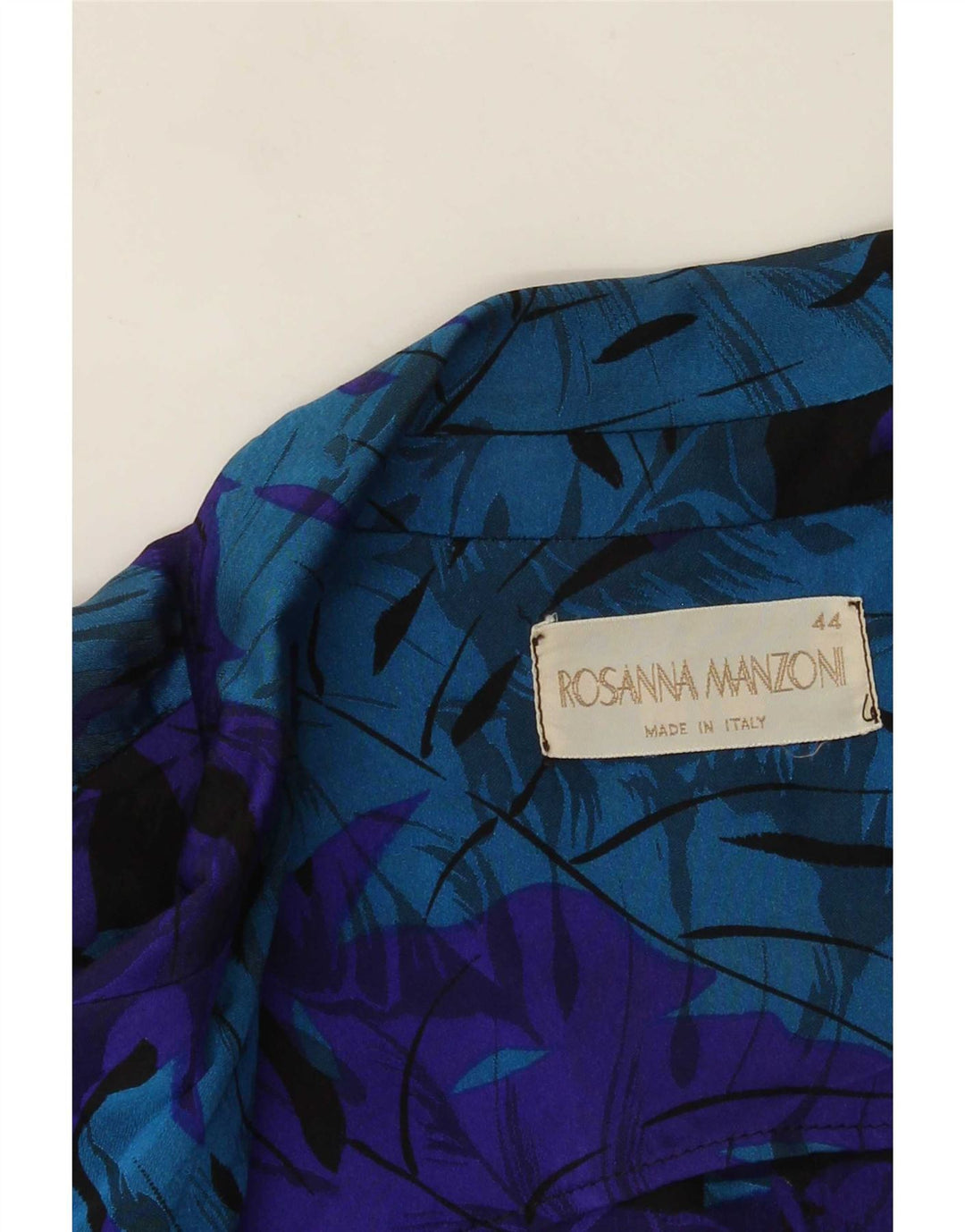 Jaqueta blazer aberta feminina Rosanna Manzoni IT 44 azul médio floral
