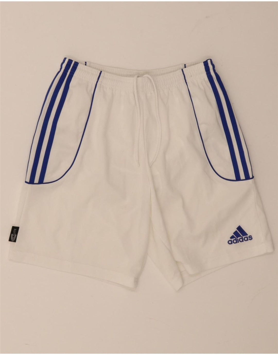 Adidas Mens Climalite Sport Shorts Pequeno Poliéster Colorblock Branco