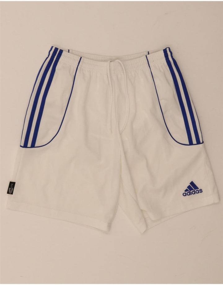 Adidas Mens Climalite Sport Shorts Pequeno Poliéster Colorblock Branco