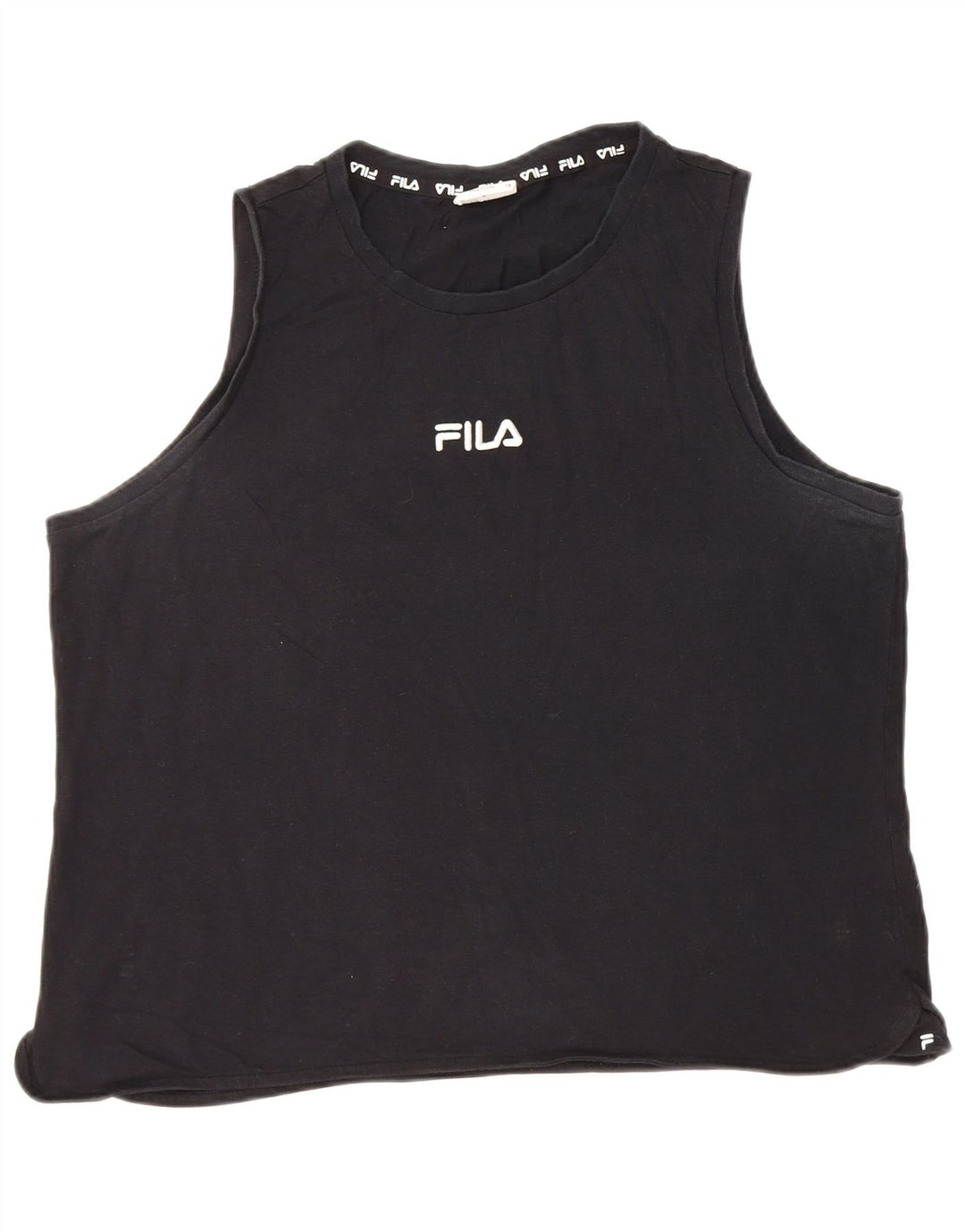 Fila Womens Vest Top UK 18 XL Algodão Preto