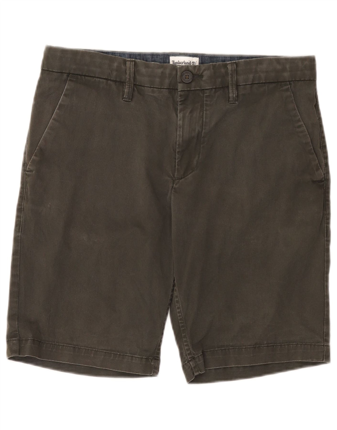Timberland Mens Chino Shorts W32 Médio Algodão Cinza