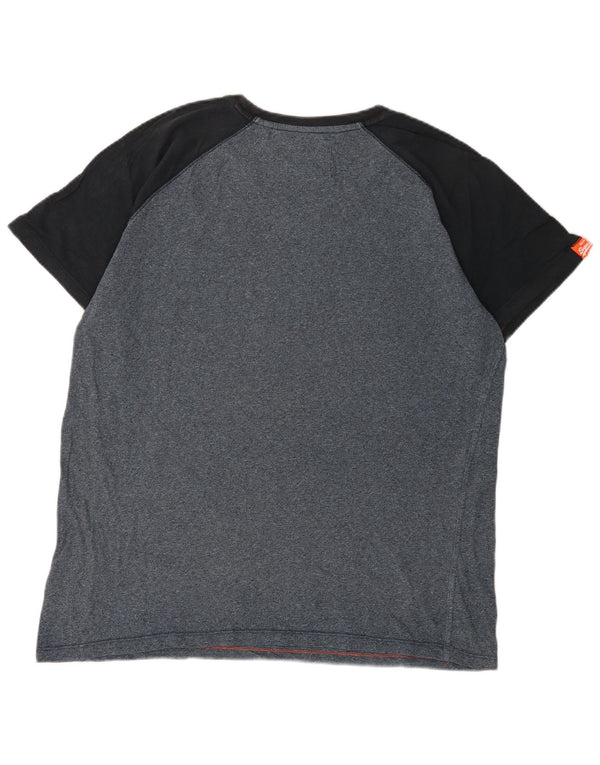Camiseta masculina Superdry Top 2XL algodão colorblock azul