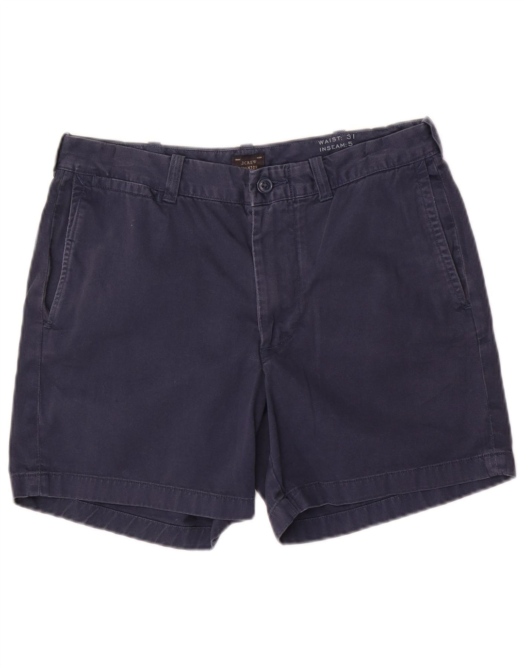 J. Crew Shorts feminino Stanton Chino W31 algodão azul marinho médio