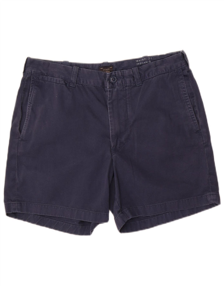 J. Crew Shorts feminino Stanton Chino W31 algodão azul marinho médio