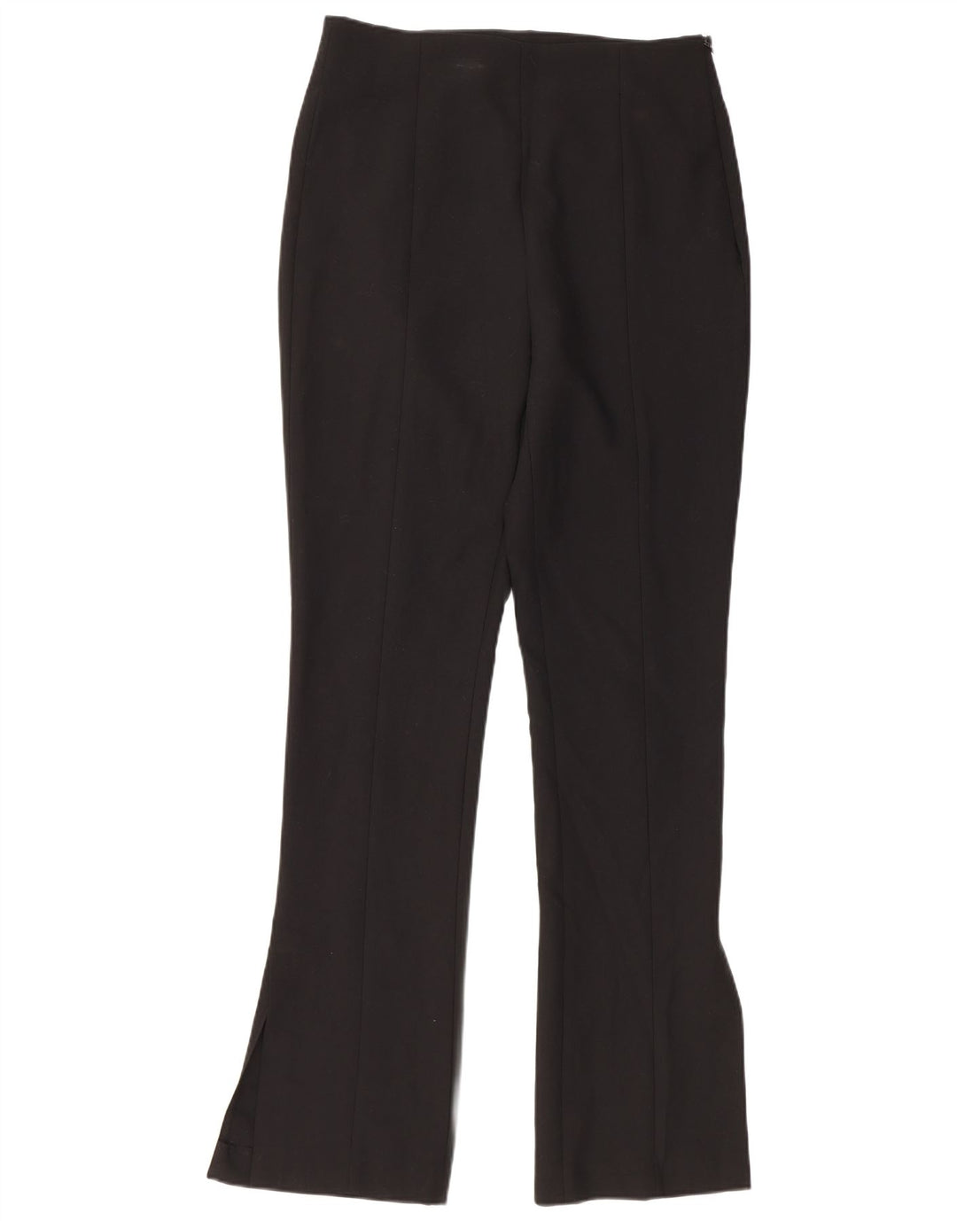 Calça casual feminina ZARA Bootcut grande poliéster preto