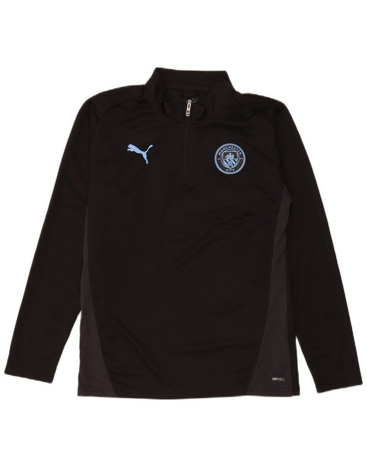 Puma Mens Manchester City Pullover Treino Top Médio Preto Colorblock