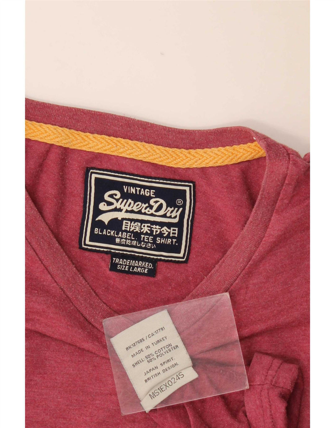 Superdry Mens Graphic T-Shirt Top Grande Algodão Vermelho