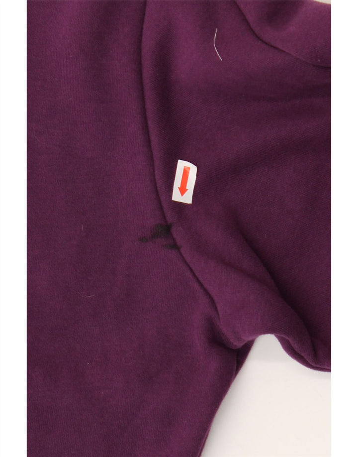 PUMA Womens Crop Sweatshirt Jumper UK 16 Large Purple Cotton Vintage Puma and Second-Hand Puma from Messina Hembry 