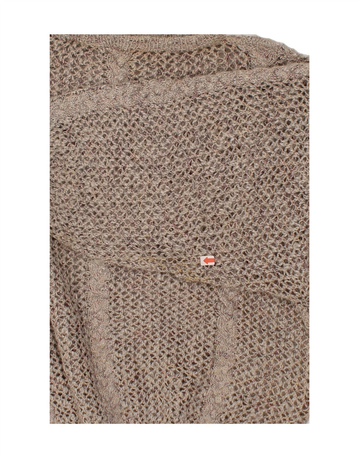 VINTAGE Womens Boat Neck Jumper Sweater UK 20 2XL Grey Vintage Vintage and Second-Hand Vintage from Messina Hembry 