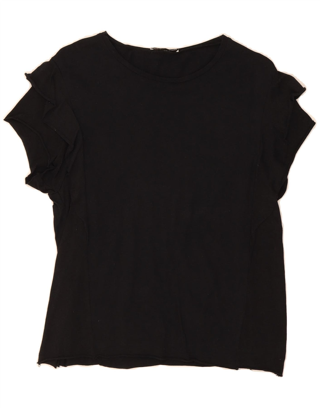 ZARA Womens Blouse Top UK 12 Medium Black Vintage Zara and Second-Hand Zara from Messina Hembry 