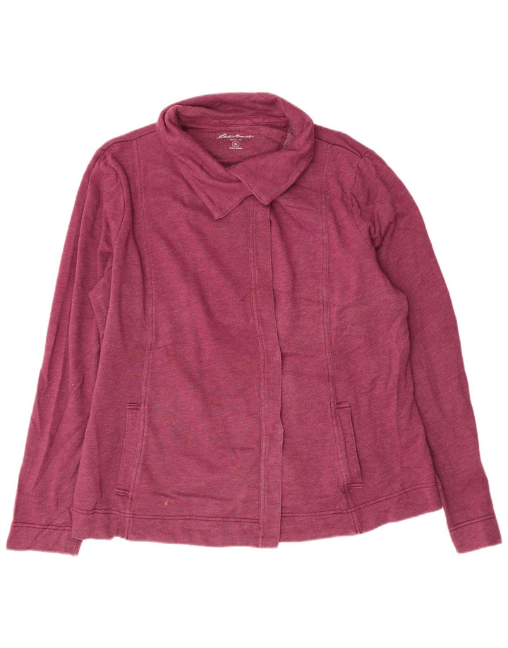 EDDIE BAUER Jaqueta feminina oversized de treino UK 18 XL algodão rosa
