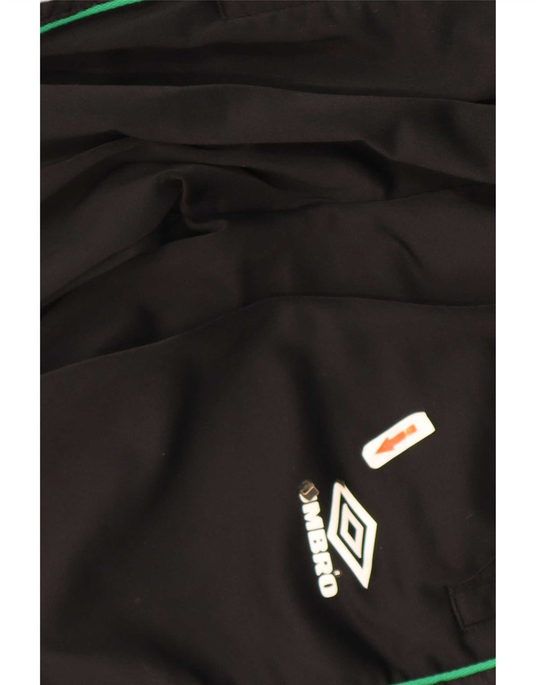 Calça de treino masculina Umbro com estampa gráfica grande em poliéster colorblock preto