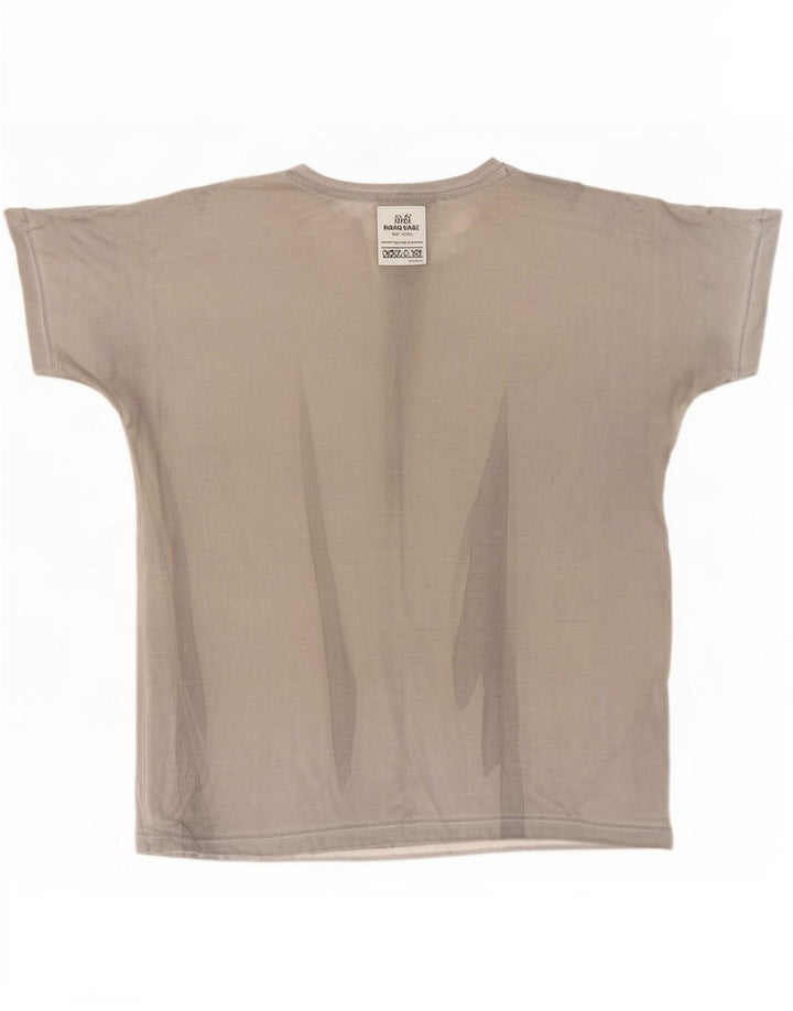 Diesel Camiseta masculina gráfica Top grande algodão cinza