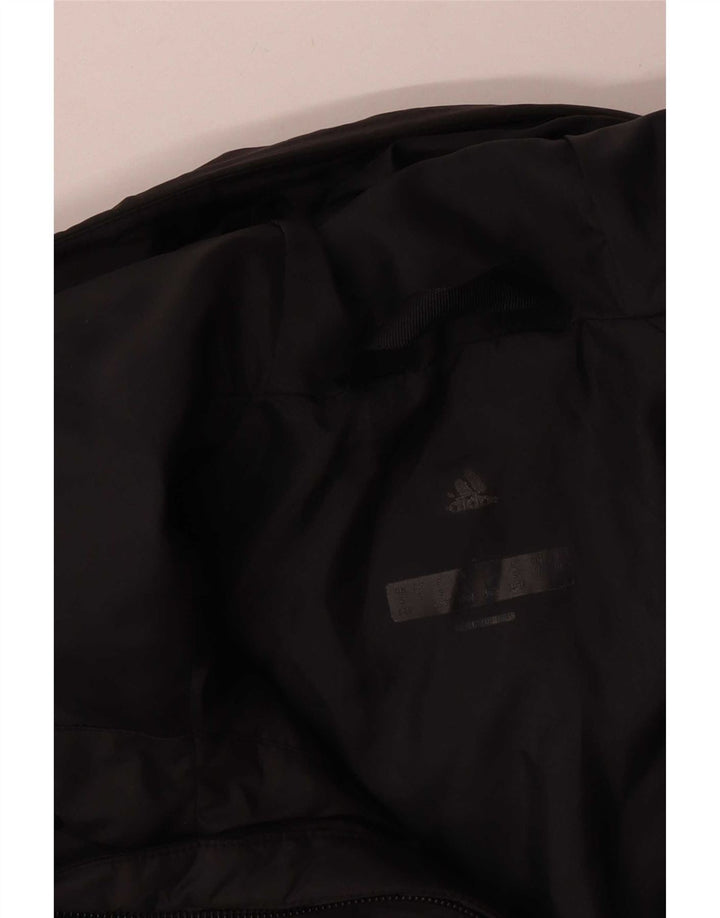 Jaqueta acolchoada com capuz feminina Adidas Reino Unido 8/10 poliéster preto pequeno