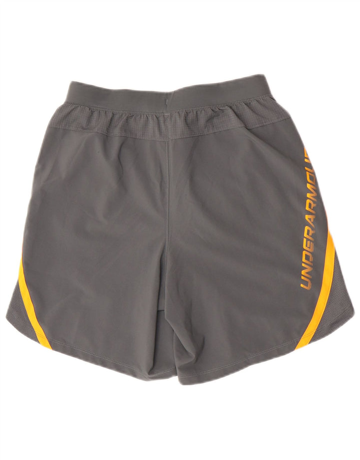 Under Armour Mens Graphic Sport Shorts Médio Cinza Colourblock Poliéster