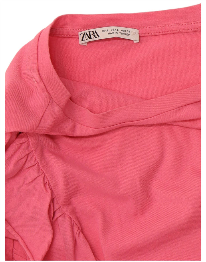 Blusa feminina ZARA UK 16 grande rosa