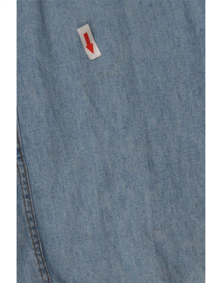 HOLIDAY Camisa jeans masculina de algodão azul médio