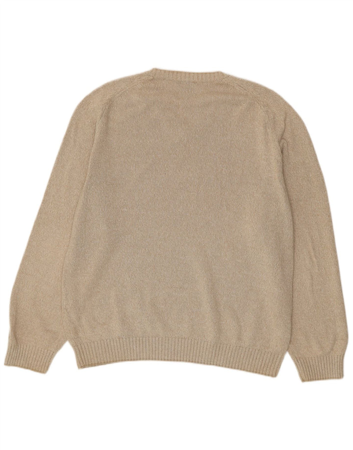 Suéter masculino Gant com decote em V XL algodão bege