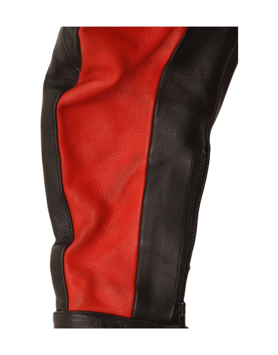 Jaqueta de couro masculina vintage UK 40 grande bloco colorido multicolorido