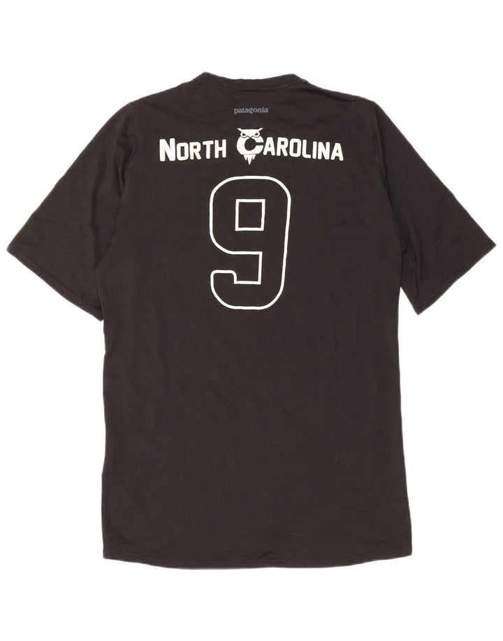 Camiseta masculina Patagonia North Carolina Graphic Top médio preto poliéster