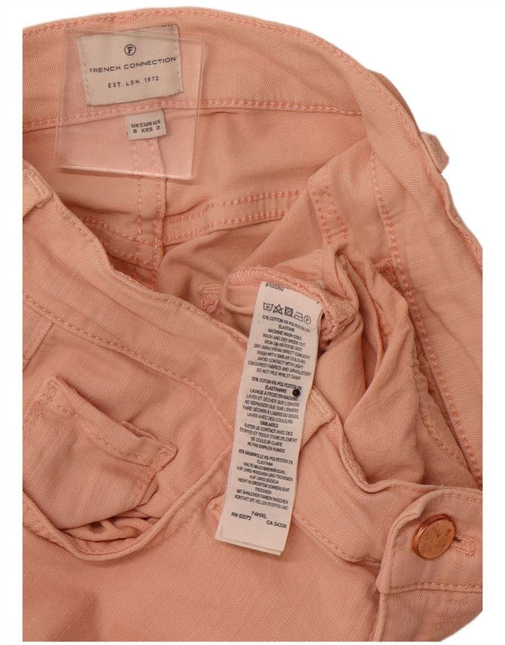 FRENCH CONNECTION Jeans Slim Feminino Reino Unido 6 XS W24 L25 Algodão Rosa