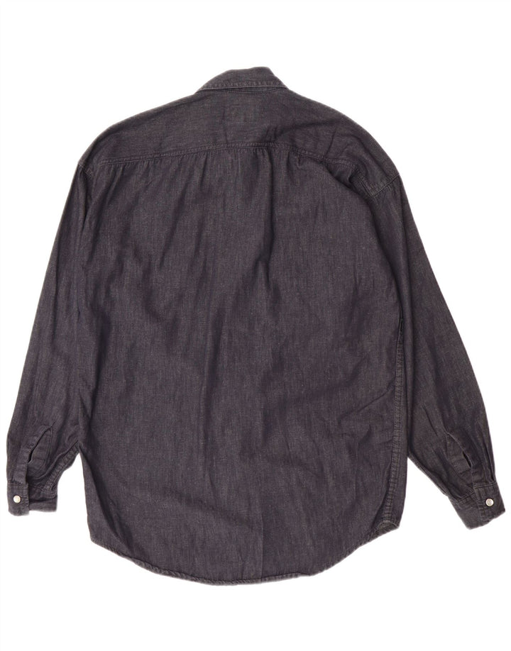 Camisa jeans masculina Americanino de algodão azul marinho médio