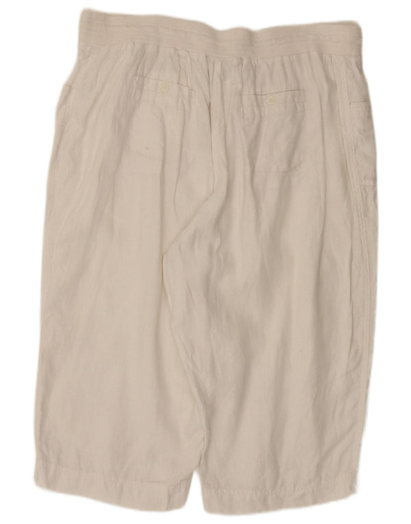 Bermuda feminina Marks & Spencer Autograph UK 18 XL W36 branca