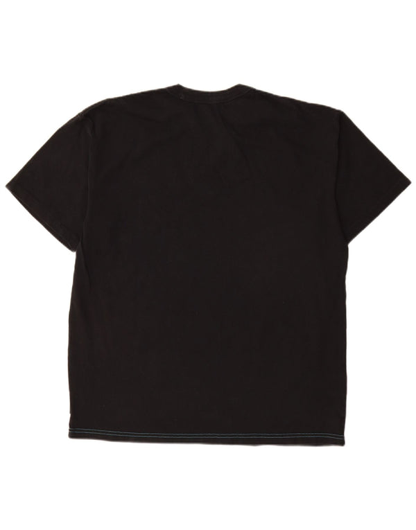 Nike Mens Camiseta Top Médio Algodão Preto