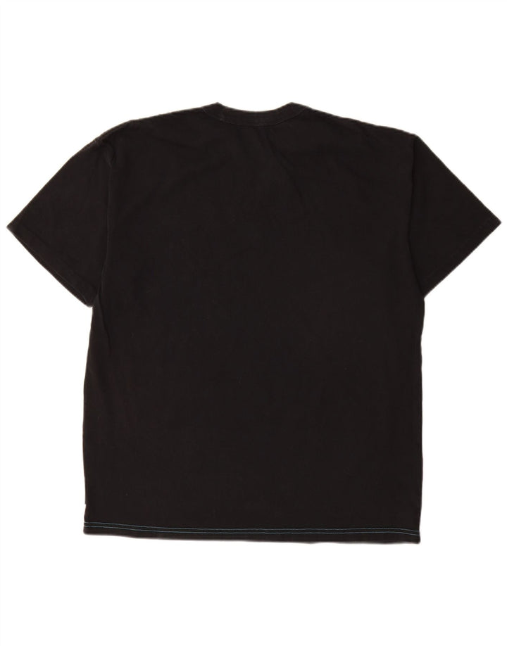 Nike Mens Camiseta Top Médio Algodão Preto